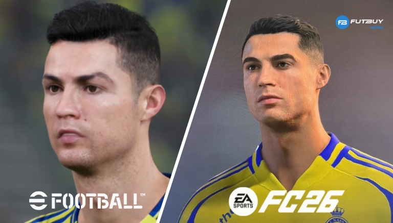 Imagem do artigo Gráficos do EA FC 26 x eFootball: Qual Jogo Está Mais Realista? no blog da FutBuyNow sobre EA FC 26