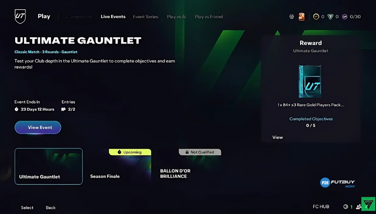 Imagem do artigo Modo Gauntlet EA FC 26: Desafie a Profundidade do seu Clube em Live Events no blog da FutBuyNow sobre EA FC 26