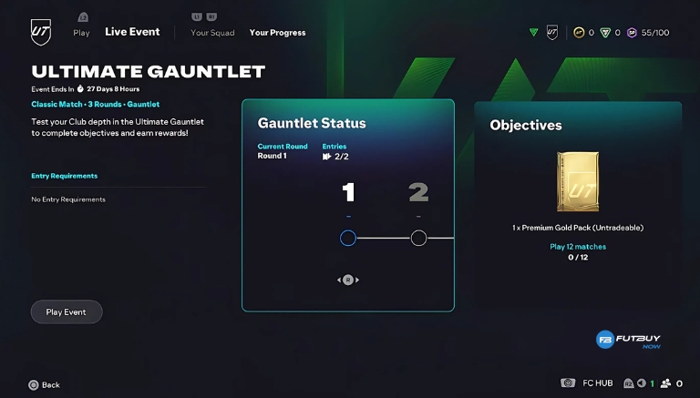 Imagem do artigo Modo Gauntlet EA FC 26: Desafie a Profundidade do seu Clube em Live Events no blog da FutBuyNow sobre EA FC 26