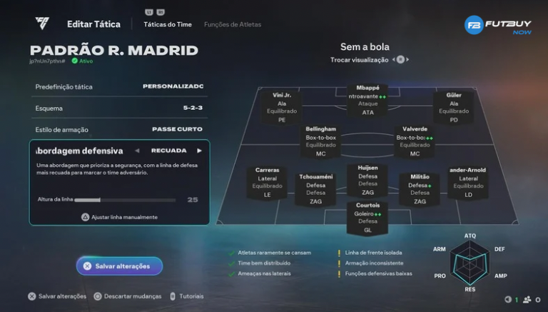 Imagem do artigo Como Alterar a Abordagem Defensiva Durante a Partida no EA FC 26? (Recuada, Equilíbrio, Avançada e Radical) no blog da FutBuyNow sobre EA FC 26